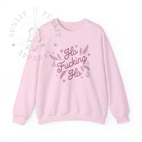 Thumbnail for Comfort Colors Ho F*cking Ho NSFW Funny Christmas Sweater - Sunlit Funlit Country Music Tees