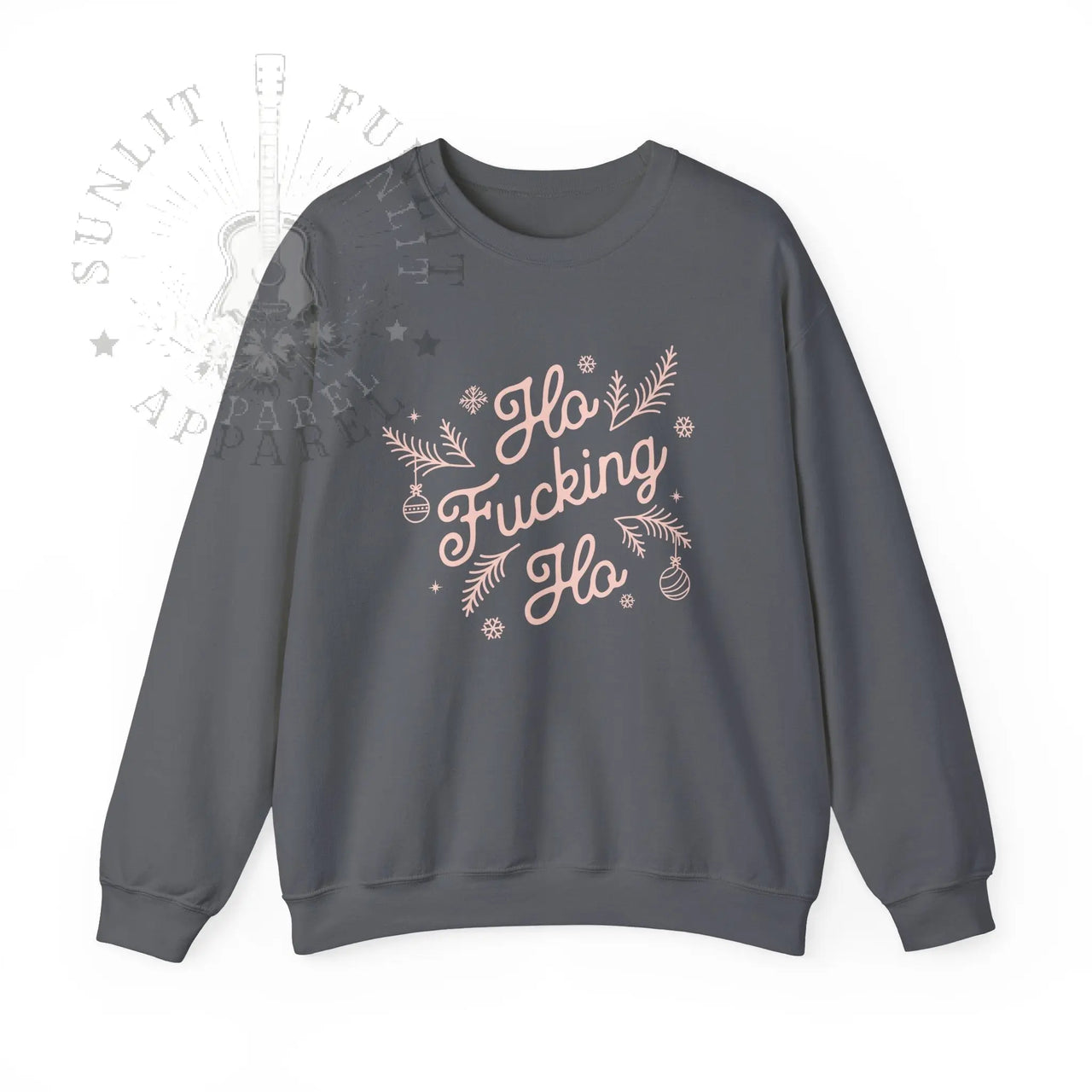Comfort Colors Ho F*cking Ho NSFW Funny Christmas Sweater - Sunlit Funlit Country Music Tees