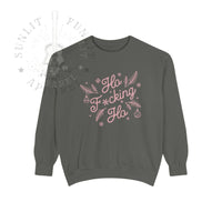 Thumbnail for Comfort Colors Ho Fcking Ho NSFW Funny Christmas Sweater - Sunlit Funlit Country Music Tees