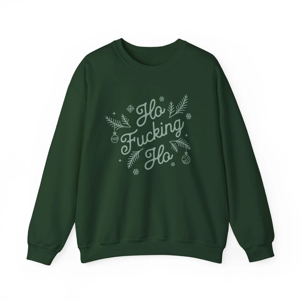 Comfort Colors Ho F*cking Ho NSFW Funny Christmas Sweater - Sunlit Funlit Country Music Tees