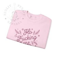 Thumbnail for Comfort Colors Ho F*cking Ho NSFW Funny Christmas Sweater - Sunlit Funlit Country Music Tees