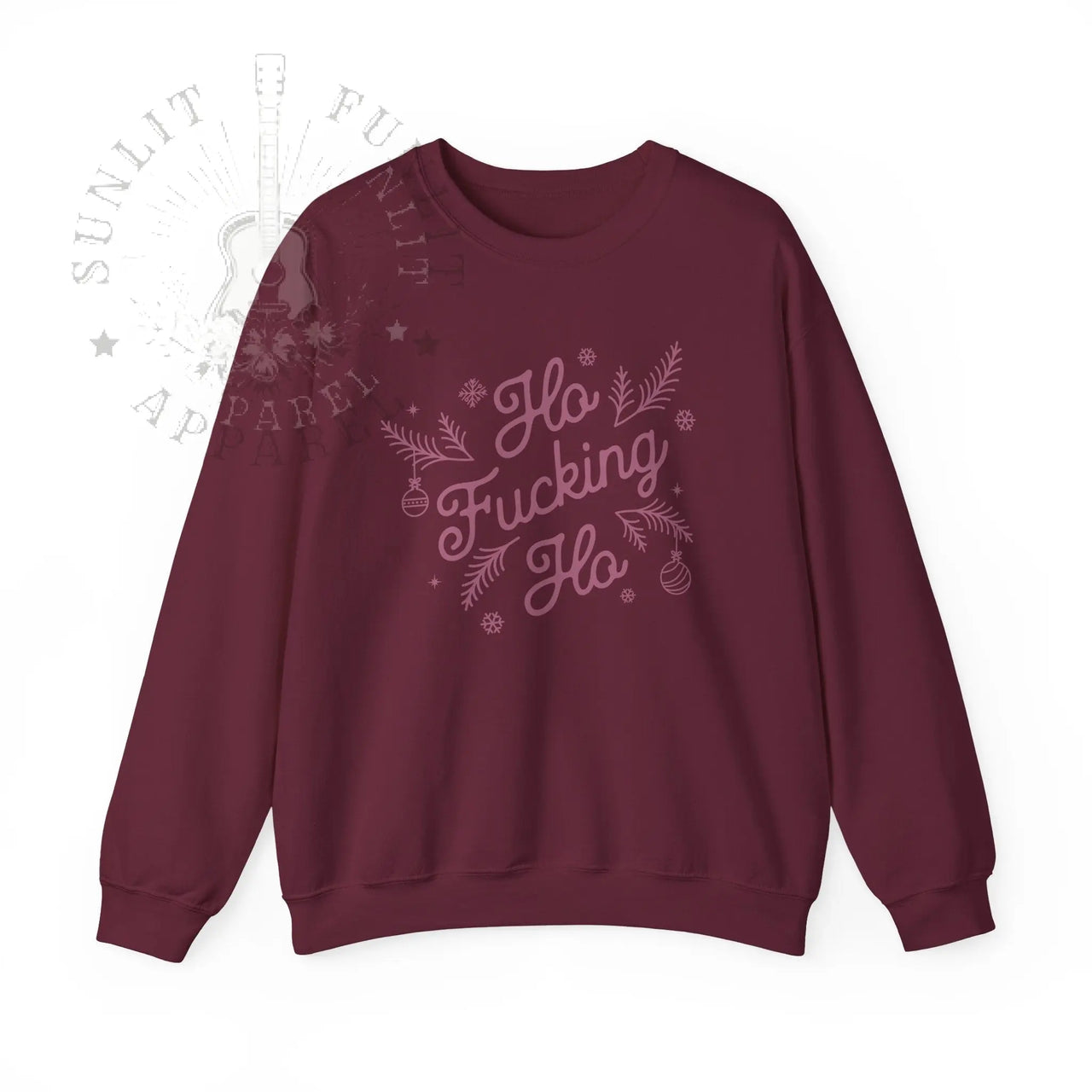 Comfort Colors Ho F*cking Ho NSFW Funny Christmas Sweater - Sunlit Funlit Country Music Tees