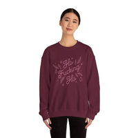 Thumbnail for Comfort Colors Ho F*cking Ho NSFW Funny Christmas Sweater - Sunlit Funlit Country Music Tees