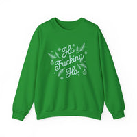 Thumbnail for Comfort Colors Ho F*cking Ho NSFW Funny Christmas Sweater - Sunlit Funlit Country Music Tees