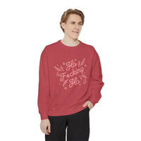 Thumbnail for Comfort Colors Ho Fcking Ho NSFW Funny Christmas Sweater - Sunlit Funlit Country Music Tees