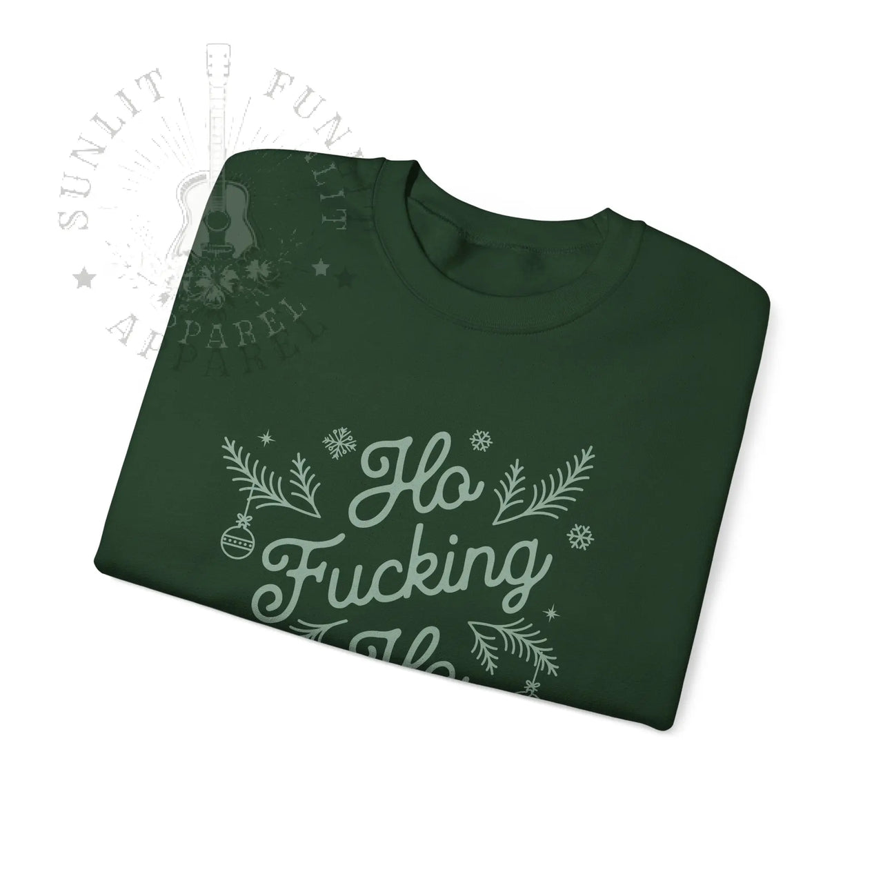 Comfort Colors Ho F*cking Ho NSFW Funny Christmas Sweater - Sunlit Funlit Country Music Tees