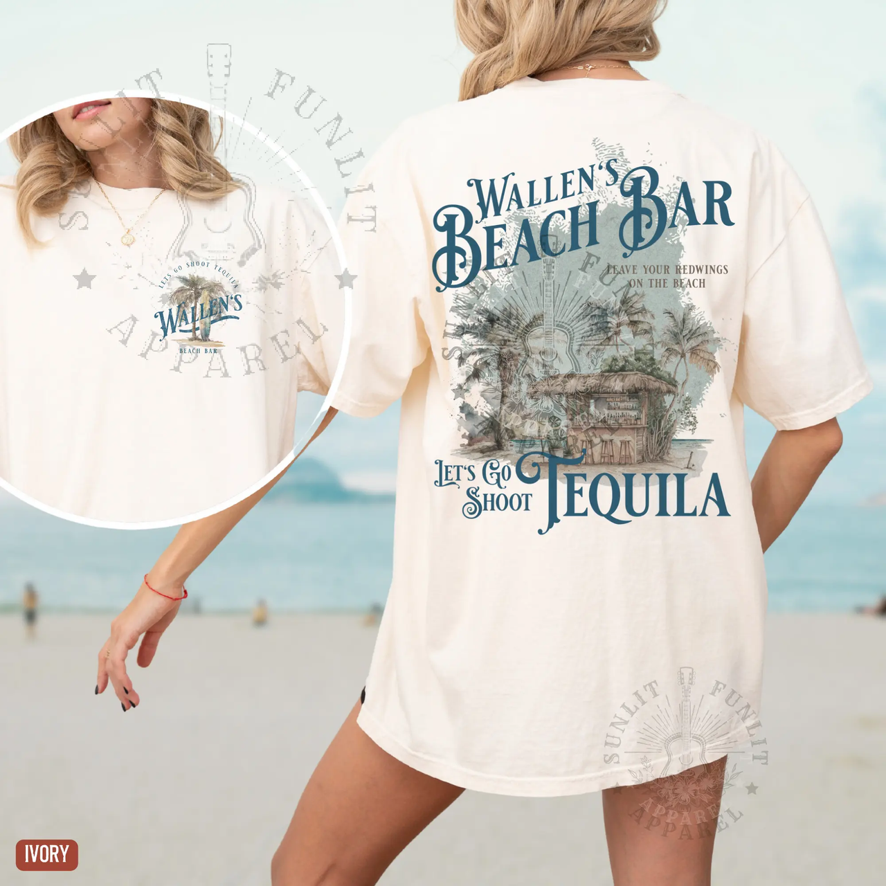 Country Star Beach Bar Retro Graphic Tee 