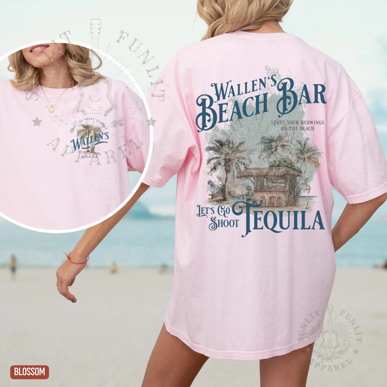 Country Star Beach Bar Retro Graphic Tee 