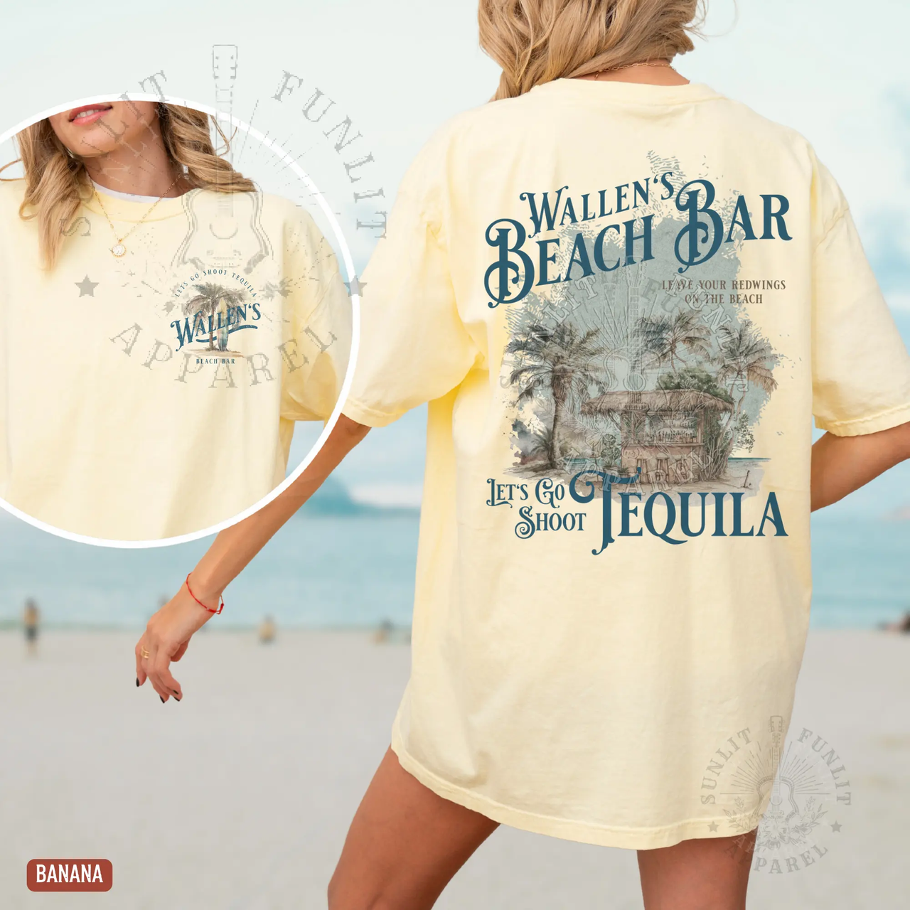 Country Star Beach Bar Retro Graphic Tee 