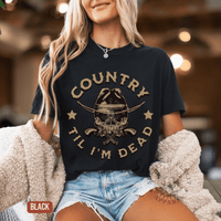 Thumbnail for Country Til I'm Dead Country Fan Tee - Sunlit Funlit | Graphic Tees for Country Concert Addicts