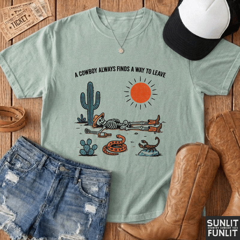 Cowboys Leave Ella Fan Tee