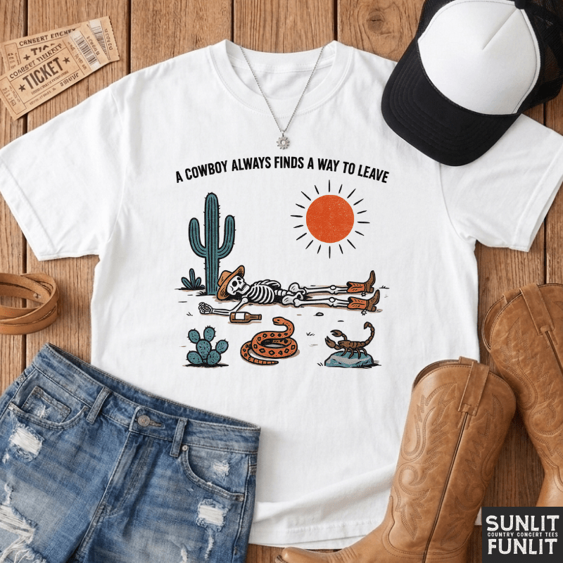 Cowboys Leave Ella Fan Tee