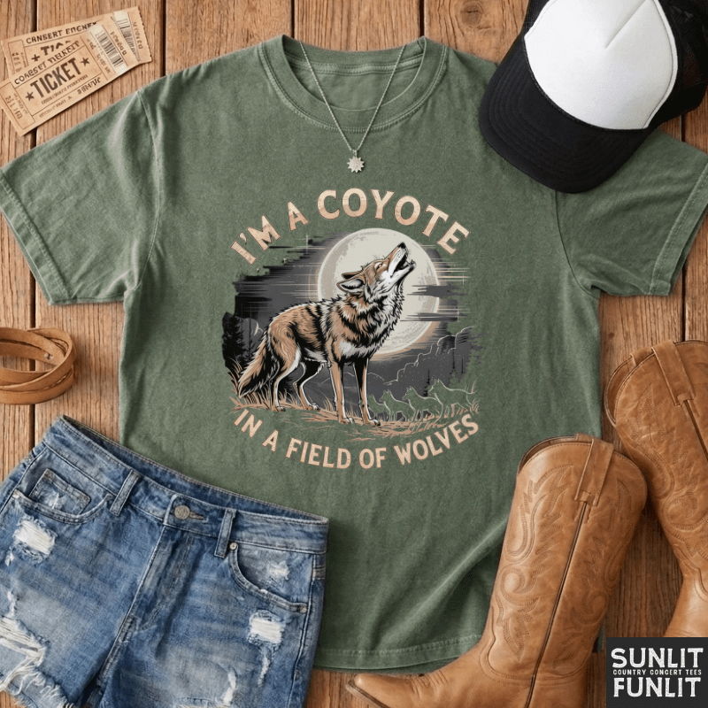 Coyote in a Field of Wolves T-Shirt