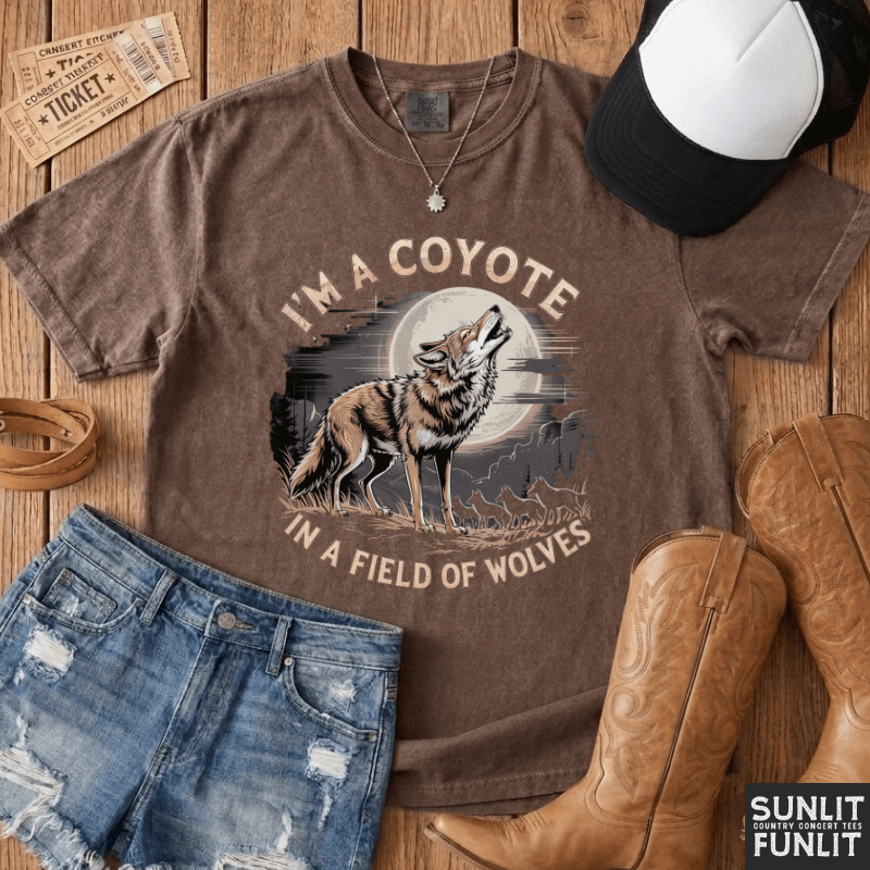 Coyote in a Field of Wolves T-Shirt