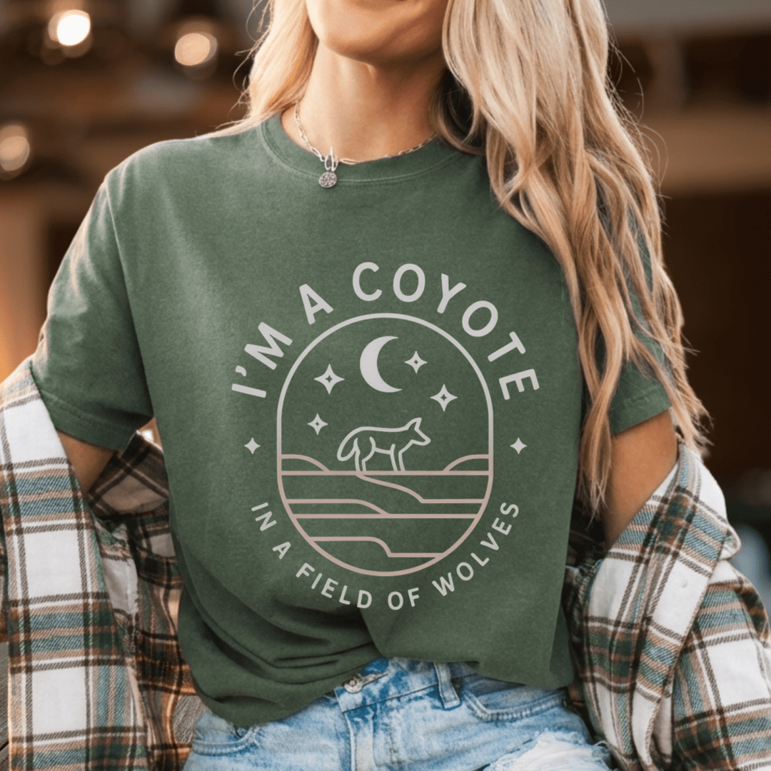 Coyote in a Field of Wolves Wallen Fan Tee - Sunlit Funlit | Graphic Tees for Country Concert Addicts