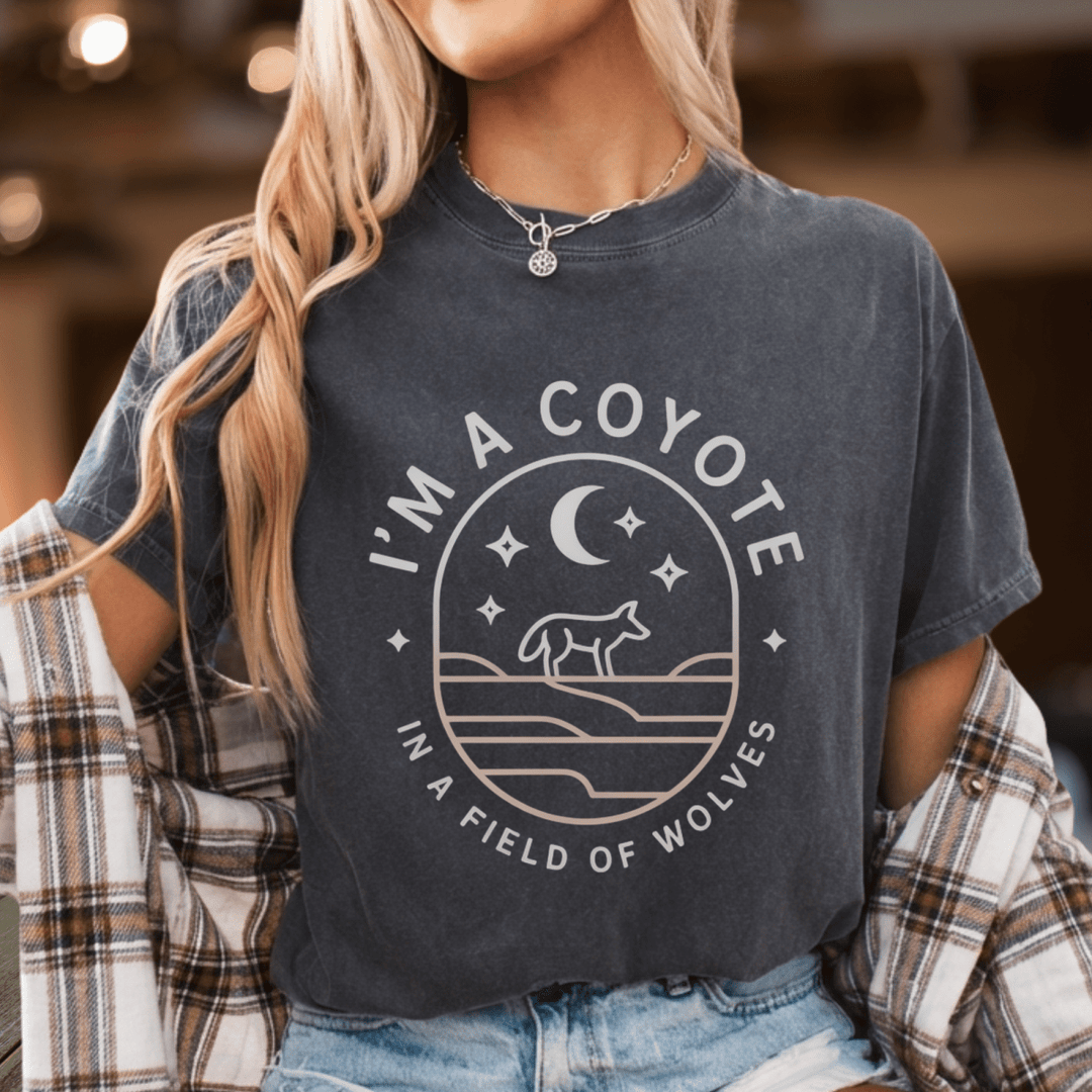 Coyote in a Field of Wolves Wallen Fan Tee - Sunlit Funlit | Graphic Tees for Country Concert Addicts