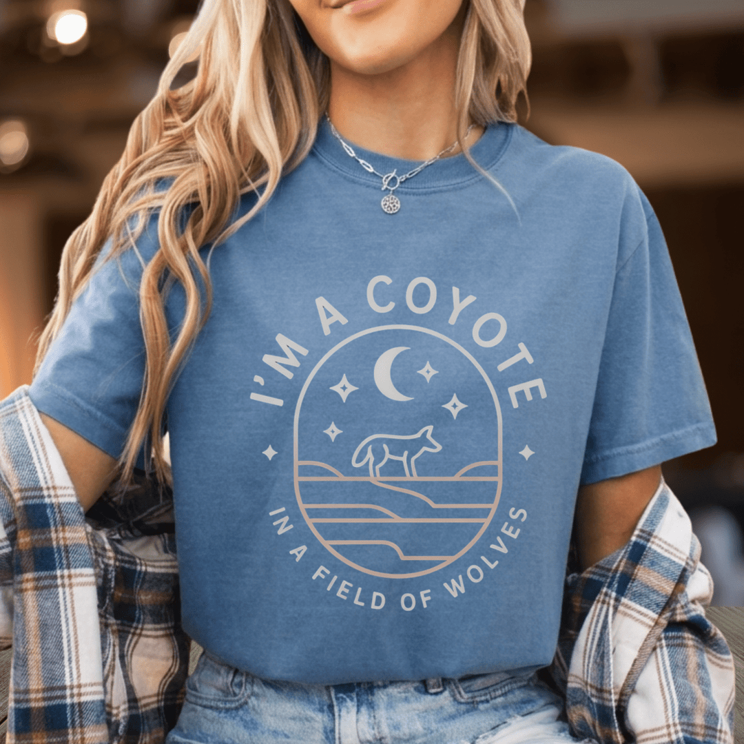 Coyote in a Field of Wolves Wallen Fan Tee - Sunlit Funlit | Graphic Tees for Country Concert Addicts