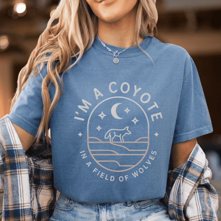 Coyote in a Field of Wolves Wallen Fan Tee - Sunlit Funlit | Graphic Tees for Country Concert Addicts
