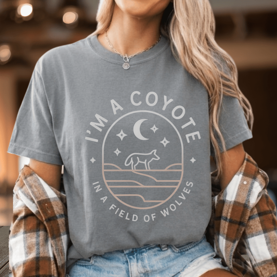 Coyote in a Field of Wolves Wallen Fan Tee - Sunlit Funlit | Graphic Tees for Country Concert Addicts