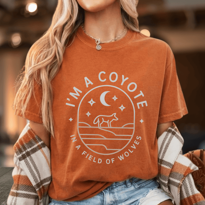 Coyote in a Field of Wolves Wallen Fan Tee - Sunlit Funlit | Graphic Tees for Country Concert Addicts