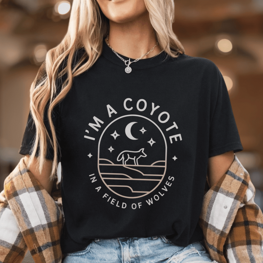 Coyote in a Field of Wolves Wallen Fan Tee - Sunlit Funlit | Graphic Tees for Country Concert Addicts