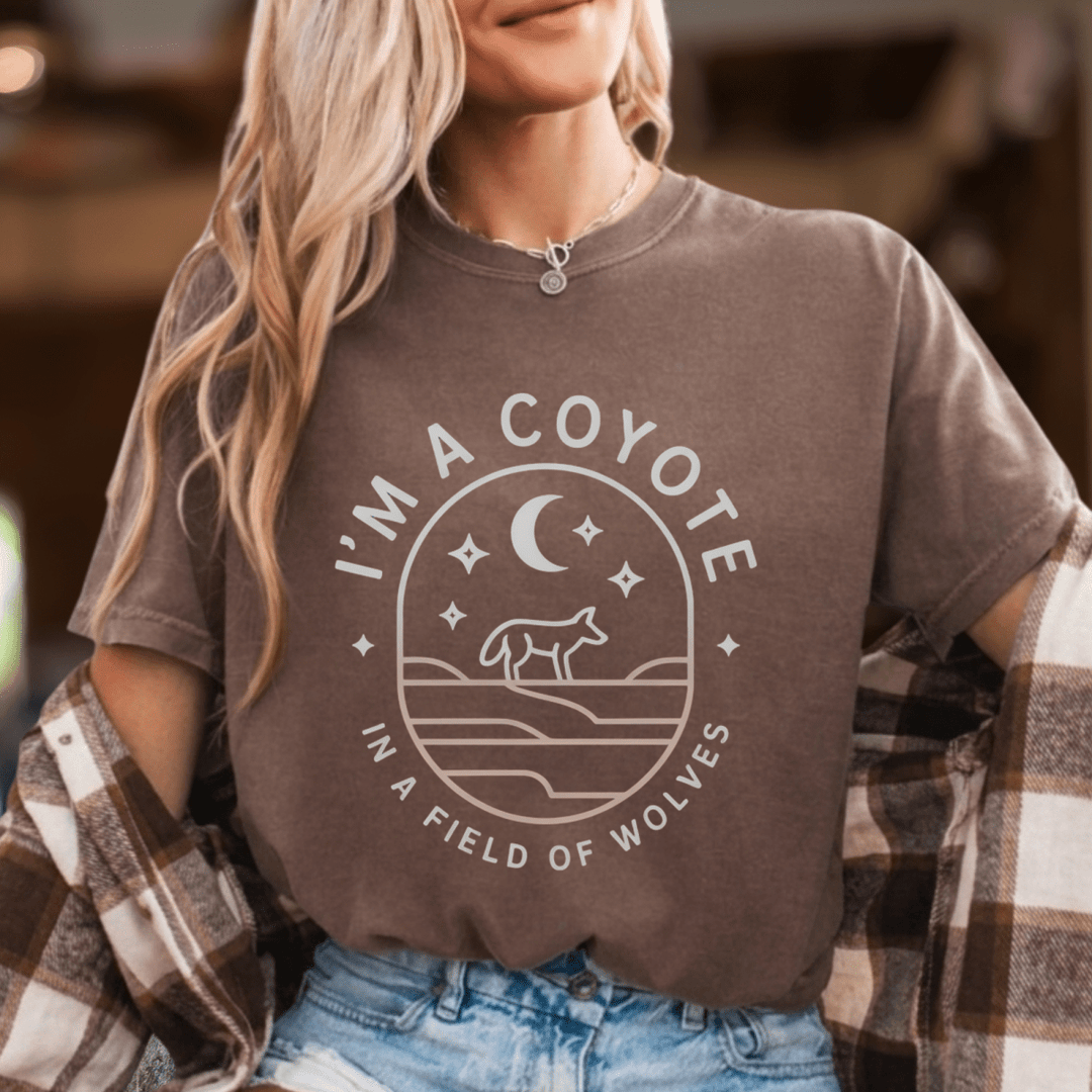 Coyote in a Field of Wolves Wallen Fan Tee - Sunlit Funlit | Graphic Tees for Country Concert Addicts