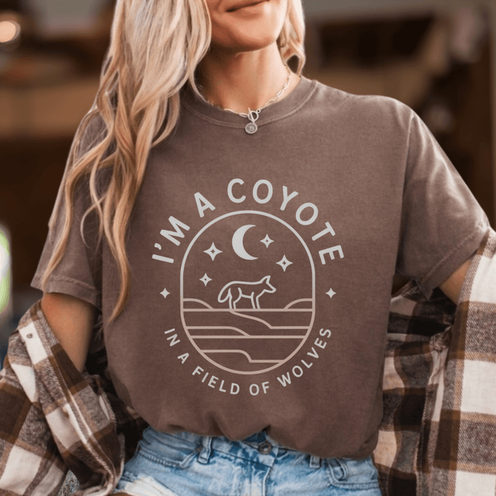Coyote in a Field of Wolves Wallen Fan Tee - Sunlit Funlit | Graphic Tees for Country Concert Addicts
