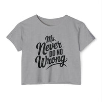 Thumbnail for Crop Top Never Do No Wrong Shirt, Boho Vibes Tee, Music Festival Clothing, Summer Concert Attire, Women's Casual Outfit - Sunlit Funlit | Graphic Tees for Country Concert Addicts