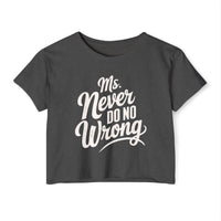 Thumbnail for Crop Top Never Do No Wrong Shirt, Boho Vibes Tee, Music Festival Clothing, Summer Concert Attire, Women's Casual Outfit - Sunlit Funlit | Graphic Tees for Country Concert Addicts