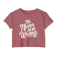 Thumbnail for Crop Top Never Do No Wrong Shirt, Boho Vibes Tee, Music Festival Clothing, Summer Concert Attire, Women's Casual Outfit - Sunlit Funlit | Graphic Tees for Country Concert Addicts