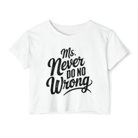 Thumbnail for Crop Top Never Do No Wrong Shirt, Boho Vibes Tee, Music Festival Clothing, Summer Concert Attire, Women's Casual Outfit - Sunlit Funlit | Graphic Tees for Country Concert Addicts