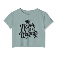 Thumbnail for Crop Top Never Do No Wrong Shirt, Boho Vibes Tee, Music Festival Clothing, Summer Concert Attire, Women's Casual Outfit - Sunlit Funlit | Graphic Tees for Country Concert Addicts