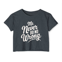 Thumbnail for Crop Top Never Do No Wrong Shirt, Boho Vibes Tee, Music Festival Clothing, Summer Concert Attire, Women's Casual Outfit - Sunlit Funlit | Graphic Tees for Country Concert Addicts