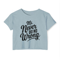 Thumbnail for Crop Top Never Do No Wrong Shirt, Boho Vibes Tee, Music Festival Clothing, Summer Concert Attire, Women's Casual Outfit - Sunlit Funlit | Graphic Tees for Country Concert Addicts