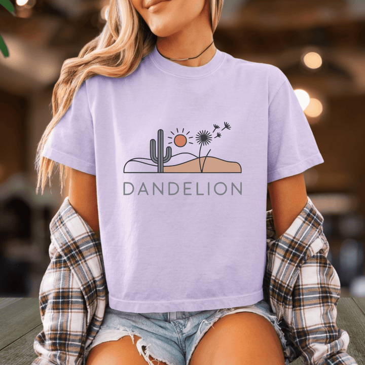 Dandelion Country Concert Cropped Tee - Sunlit Funlit | Graphic Tees for Country Concert Addicts