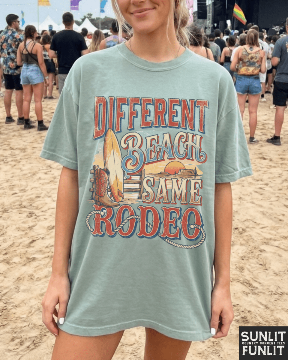 Different Beach Same Rodeo Tee