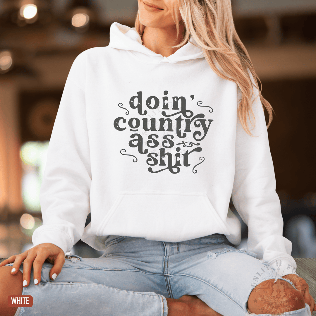 Doin' Country Ass Sh*t Country Concert Hoodie - Sunlit Funlit | Graphic Tees for Country Concert Addicts