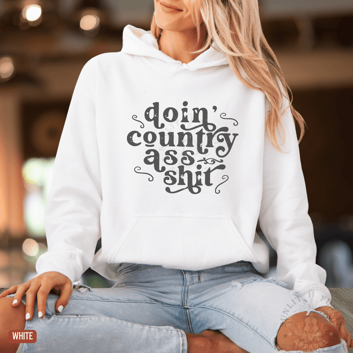 Doin' Country Ass Sh*t Country Concert Hoodie - Sunlit Funlit | Graphic Tees for Country Concert Addicts