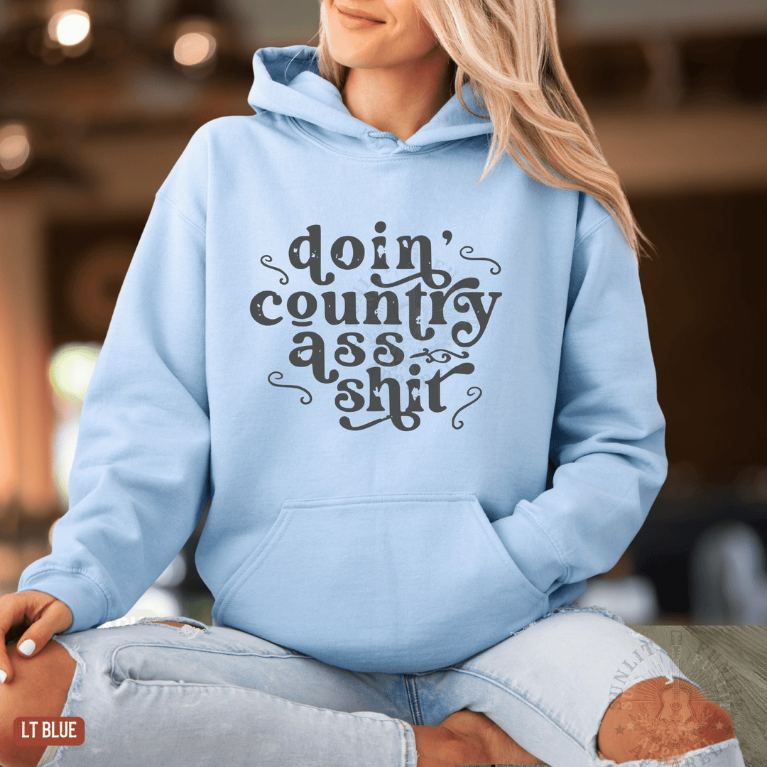 Doin' Country Ass Sh*t Country Concert Hoodie - Sunlit Funlit | Graphic Tees for Country Concert Addicts
