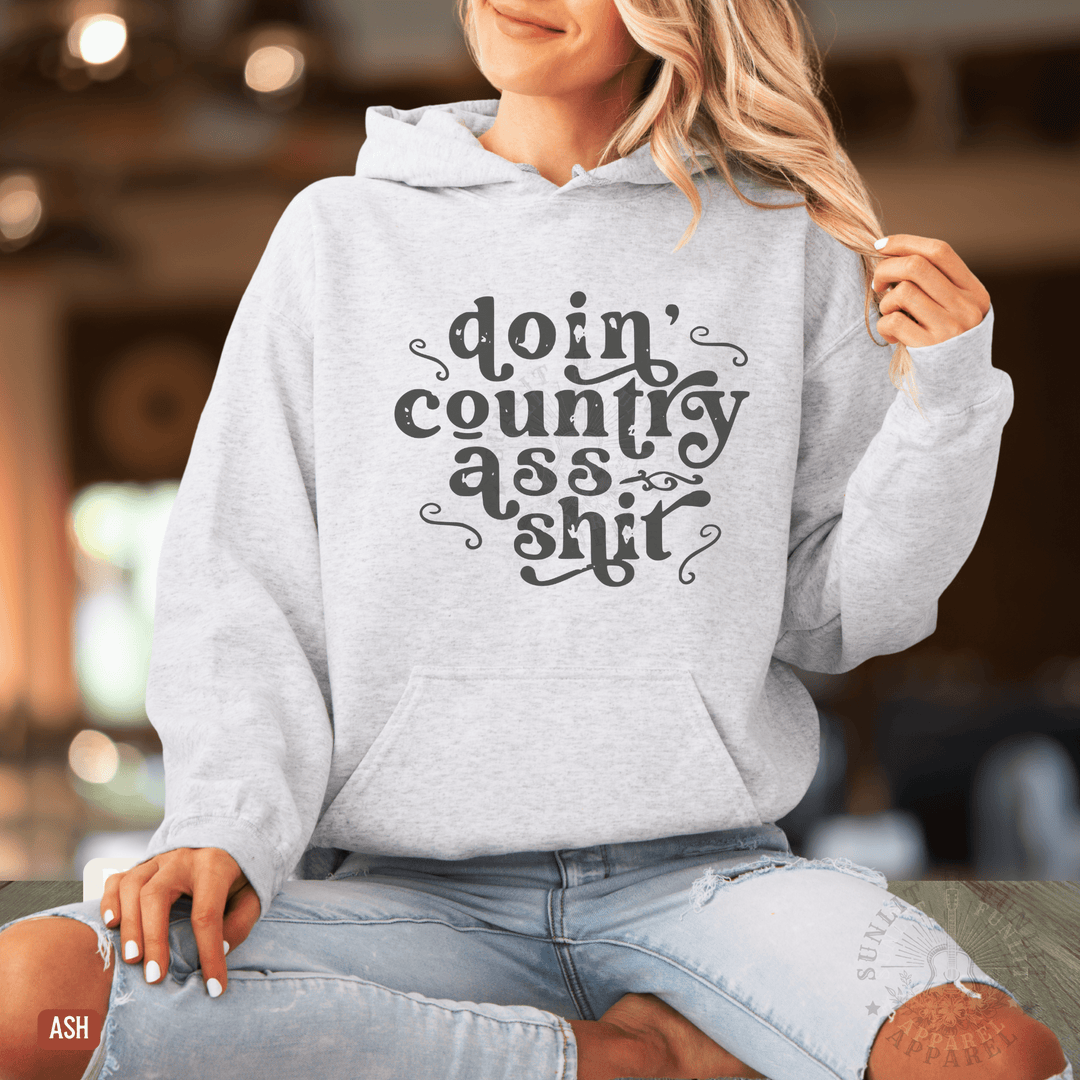 Doin' Country Ass Sh*t Country Concert Hoodie - Sunlit Funlit | Graphic Tees for Country Concert Addicts