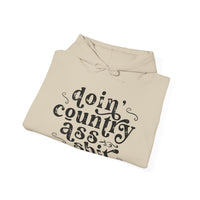 Thumbnail for Doin' Country Ass Sh*t Hoodie - Adult Unisex - Sunlit Funlit Country Music Tees