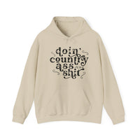 Thumbnail for Doin' Country Ass Sh*t Hoodie - Adult Unisex - Sunlit Funlit Country Music Tees