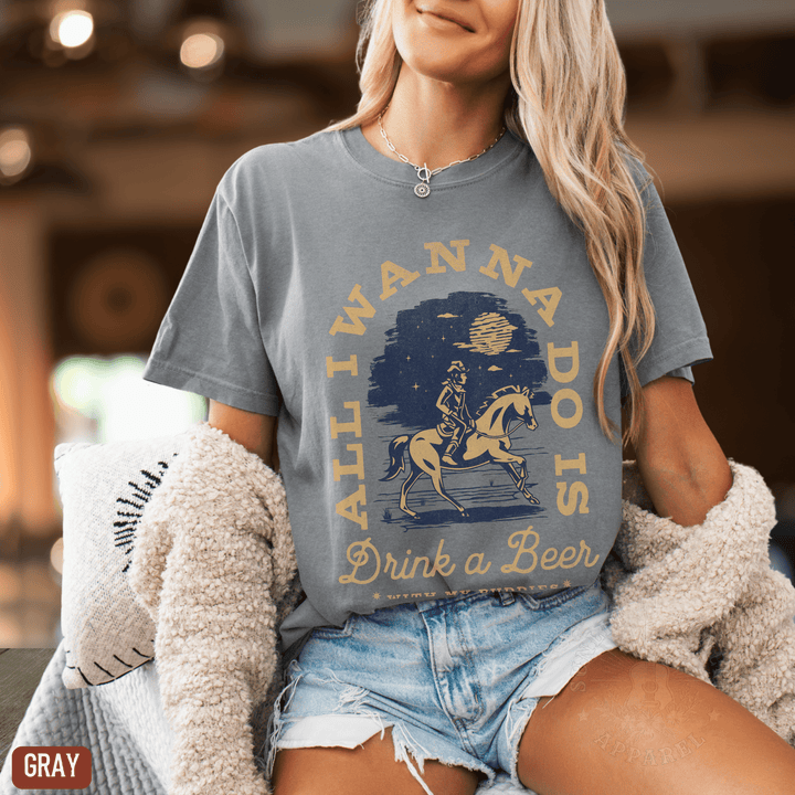 Drink a Beer With My Buddies Tee - Sunlit Funlit | Graphic Tees for Country Concert Addicts