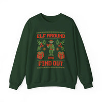 Thumbnail for Elf Around & Find Out Funny Christmas Sweater - Sunlit Funlit Country Music Tees