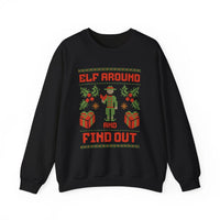 Thumbnail for Elf Around & Find Out Funny Christmas Sweater - Sunlit Funlit Country Music Tees