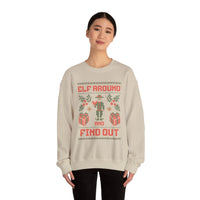 Thumbnail for Elf Around & Find Out Funny Christmas Sweater - Sunlit Funlit Country Music Tees