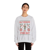 Thumbnail for Elf Around & Find Out Funny Christmas Sweater - Sunlit Funlit Country Music Tees