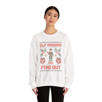 Thumbnail for Elf Around & Find Out Funny Christmas Sweater - Sunlit Funlit Country Music Tees