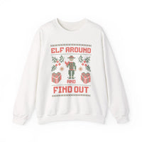 Thumbnail for Elf Around & Find Out Funny Christmas Sweater - Sunlit Funlit Country Music Tees