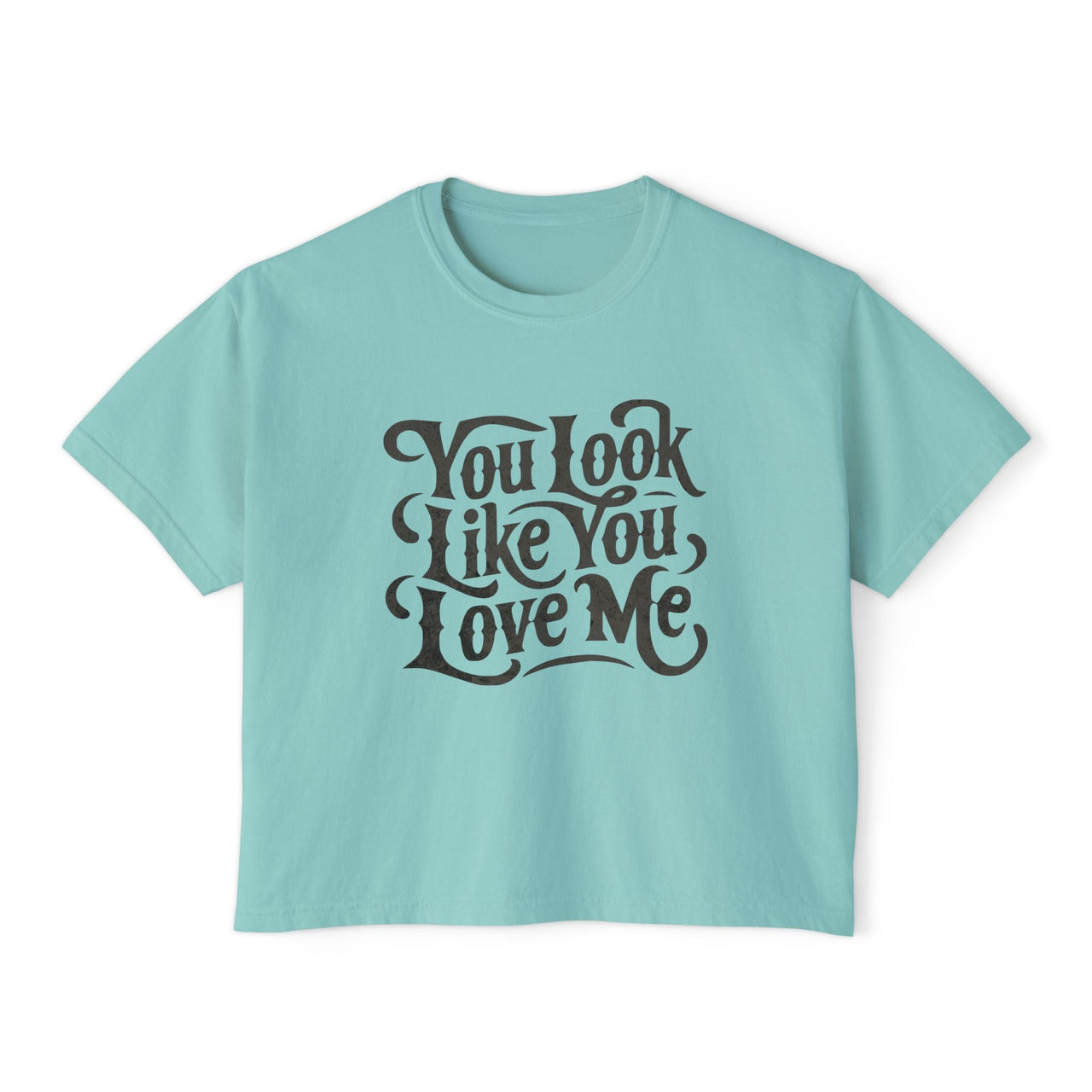 Ella You Look Like You Love Me Comfort Colors Boxy Cropped Tee - Sunlit Funlit Country Music Tees